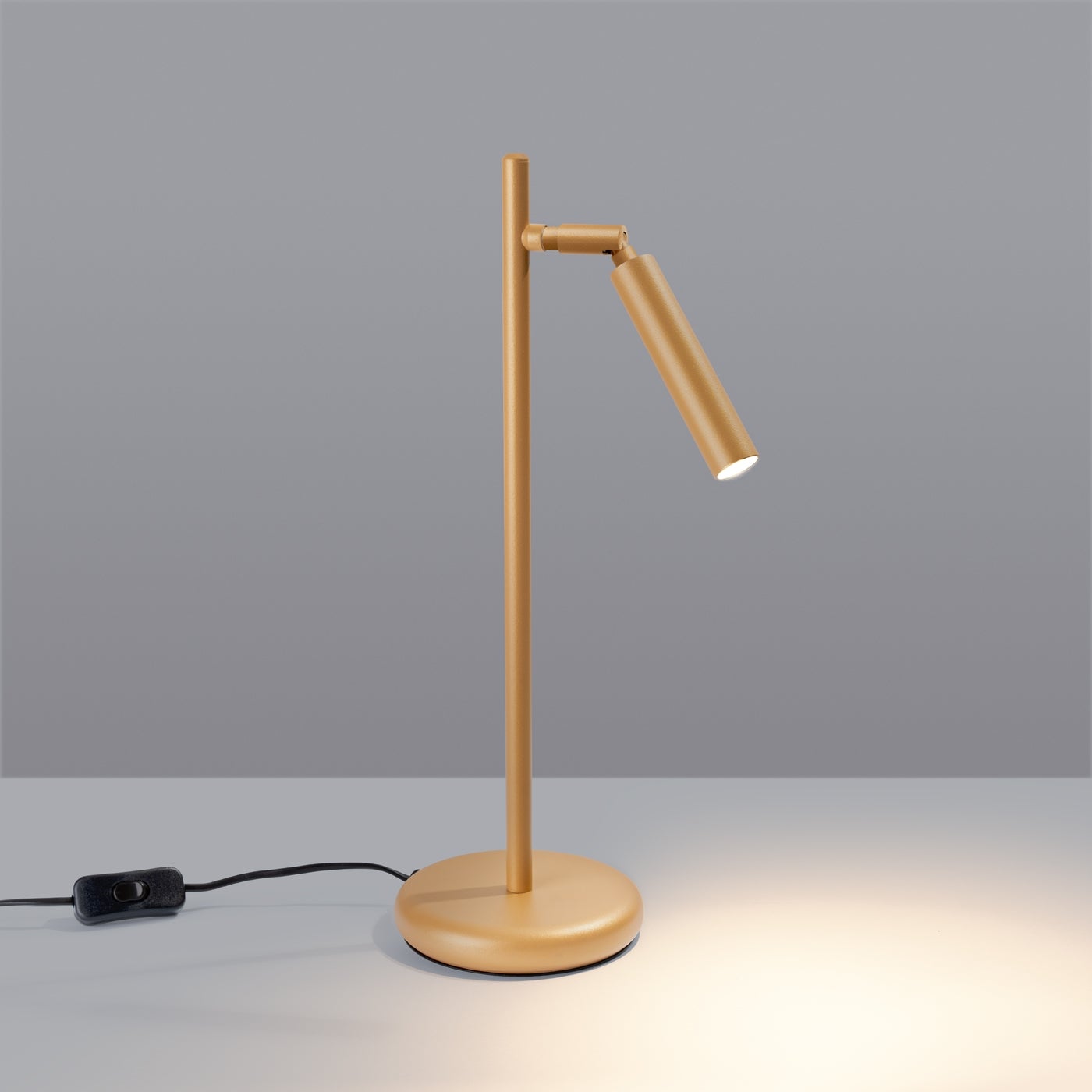 Lampa biurkowa BRILL złota LED 3000K - 14x20x43cm Sollux