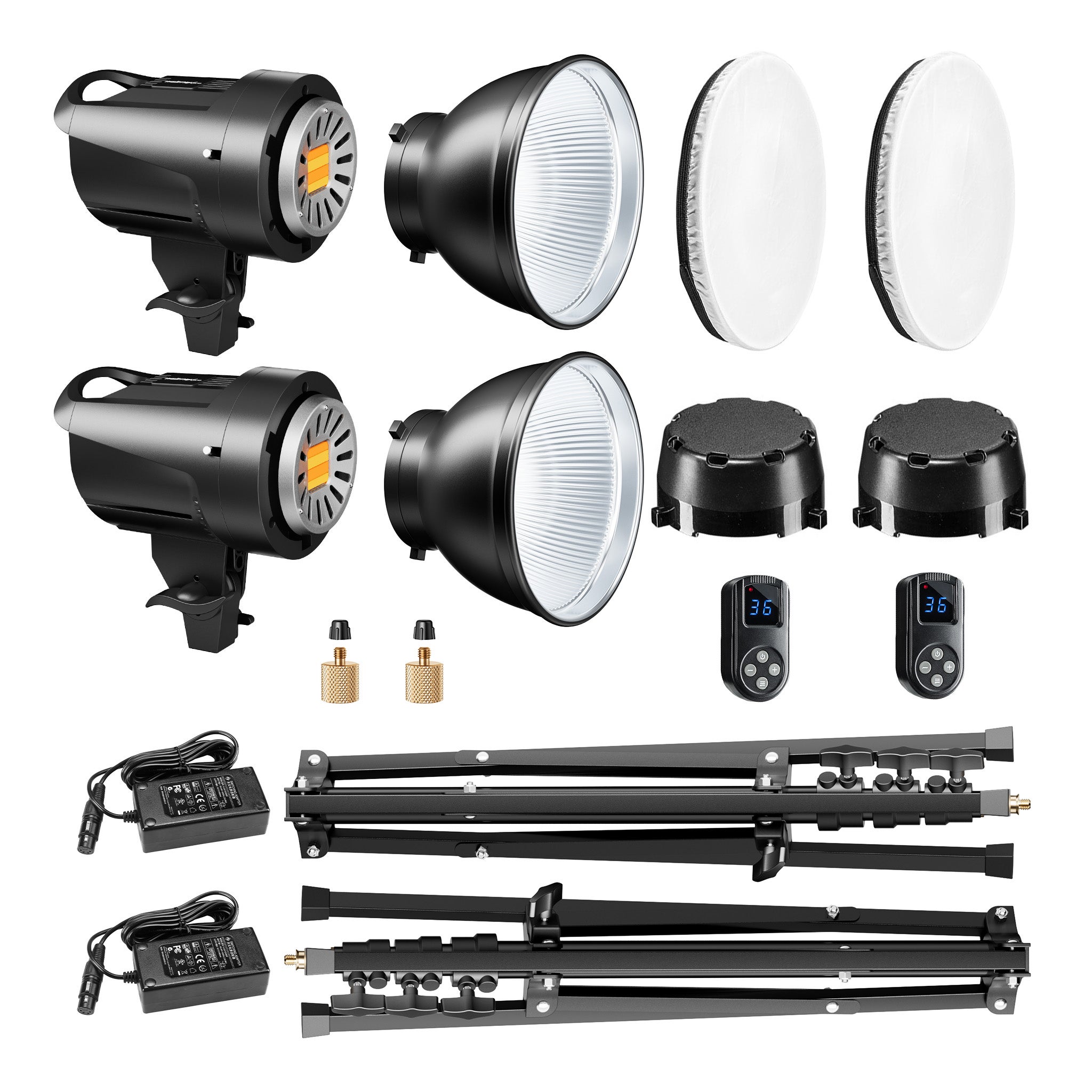 LED Niova 60 Plus + trépied, lot de 2, lampes de studio LED avec ...