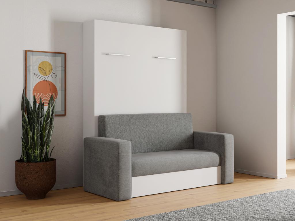 Letto a scomparsa con divano apertura verticale manuale 140 x 200