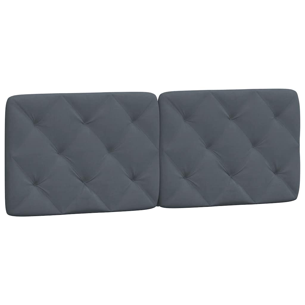Cadre de lit sans matelas gris foncé 140 x 200 cm velours - 8