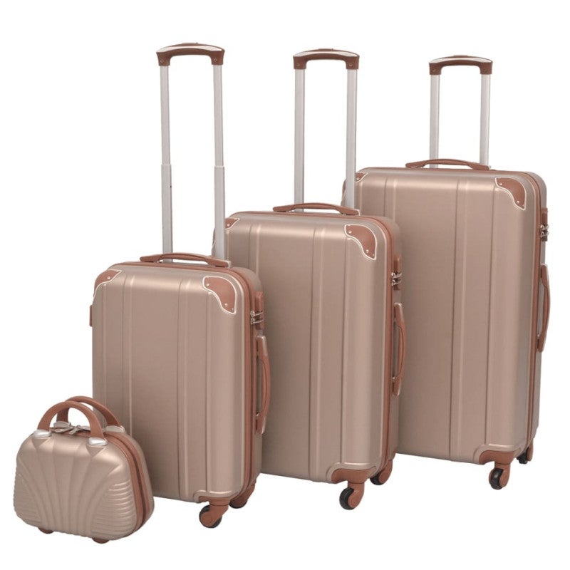 Juego De 3 Maletas Rígidas Con Ruedas 360 Y Candado Tsa Marca Gravita Mkp 70451391
