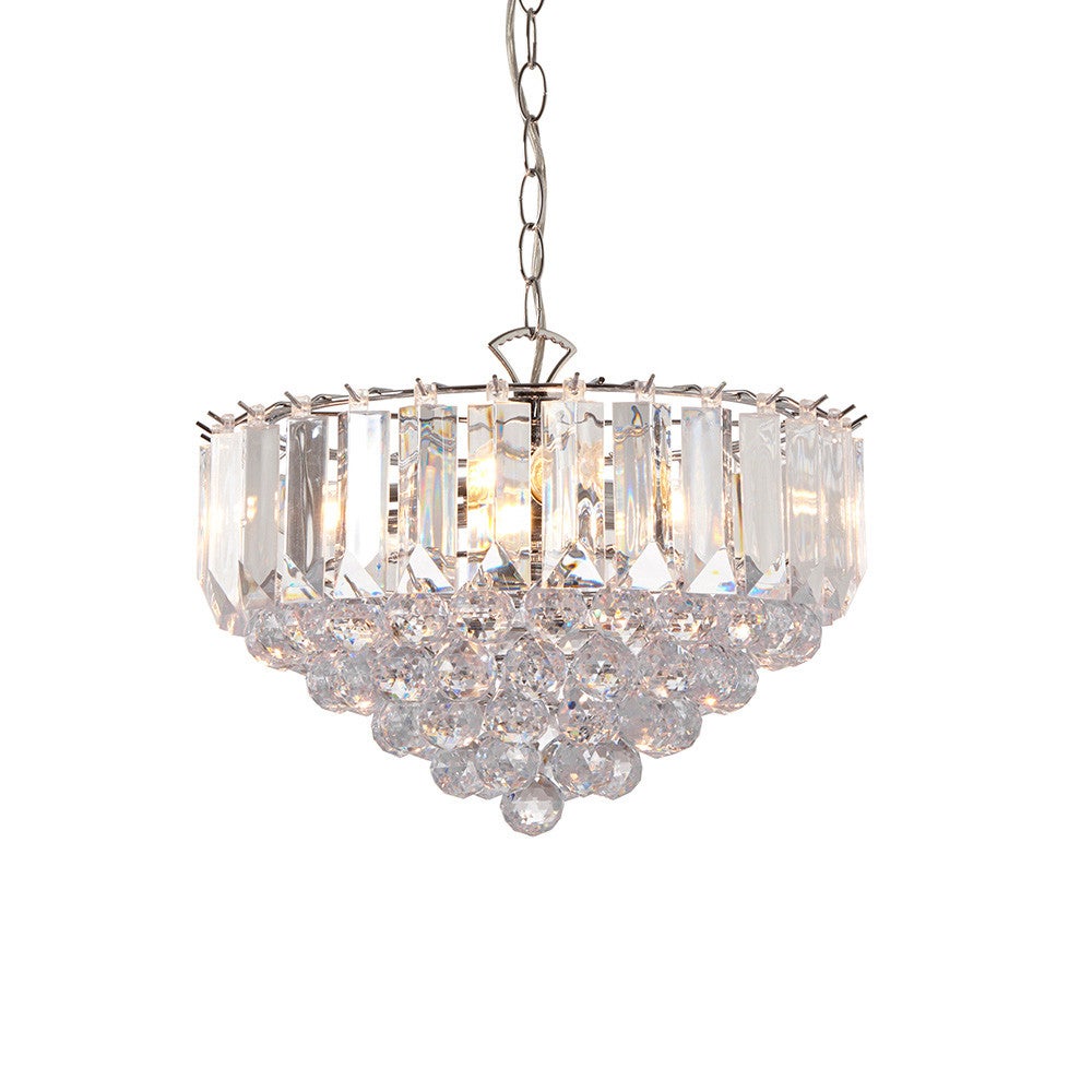 Lampa wisząca FARGO chromowana 3xE14x15W akryl wym:151x39x39cm IP20 Endon