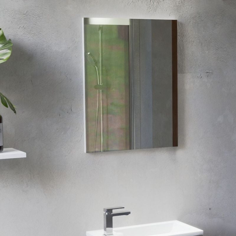 Meuble lave-mains SAFIA avec vasque et miroir - Gris - 4