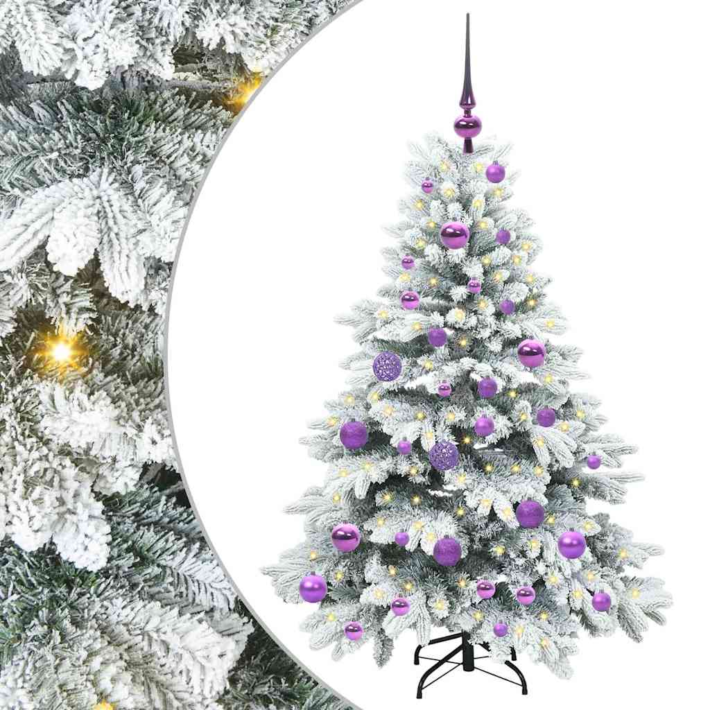 Sztuczna choinka z 150 diodami LED Zielony 120 cm PE i PVC