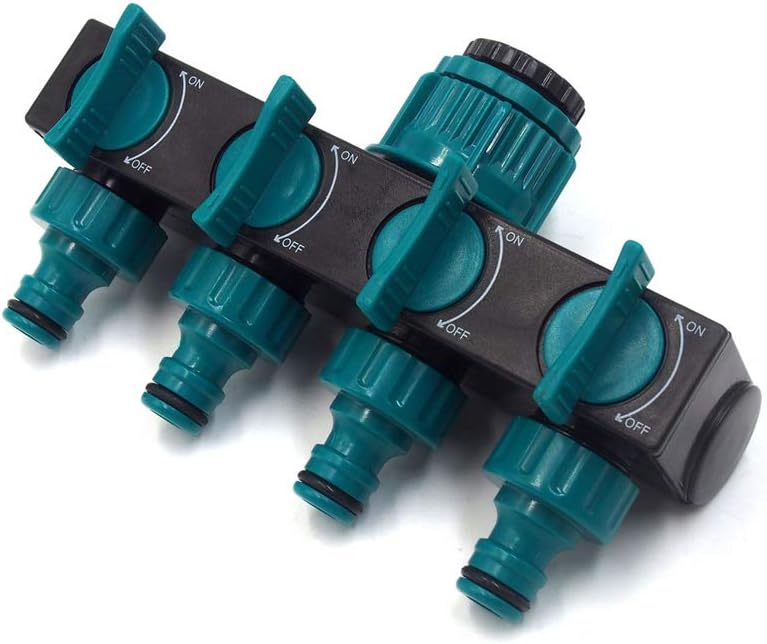 Złącze węża nawadniającego z 4 wyjściami, adapter przedłużający złącze węża ogrodowego, rozdzielacz do dyszy kranowej i selektor