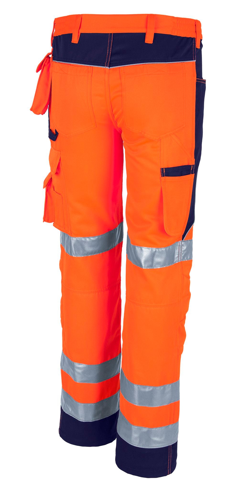 Qualitex - Pantalon de sécurité réflectif PROfessionals - warnorange/navy - size 70 - Unisex - Pantalon de travail avec 13 poche - avec certification - 2