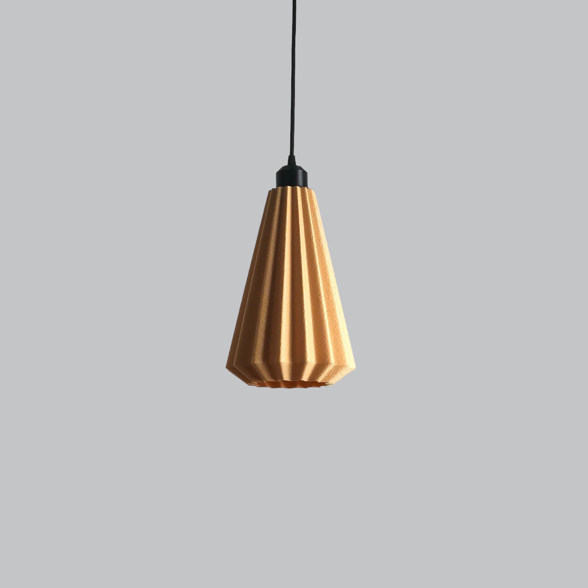 Candeeiro de teto modelo LINDOR BNN Bege /cabo preto/flor preta - 6