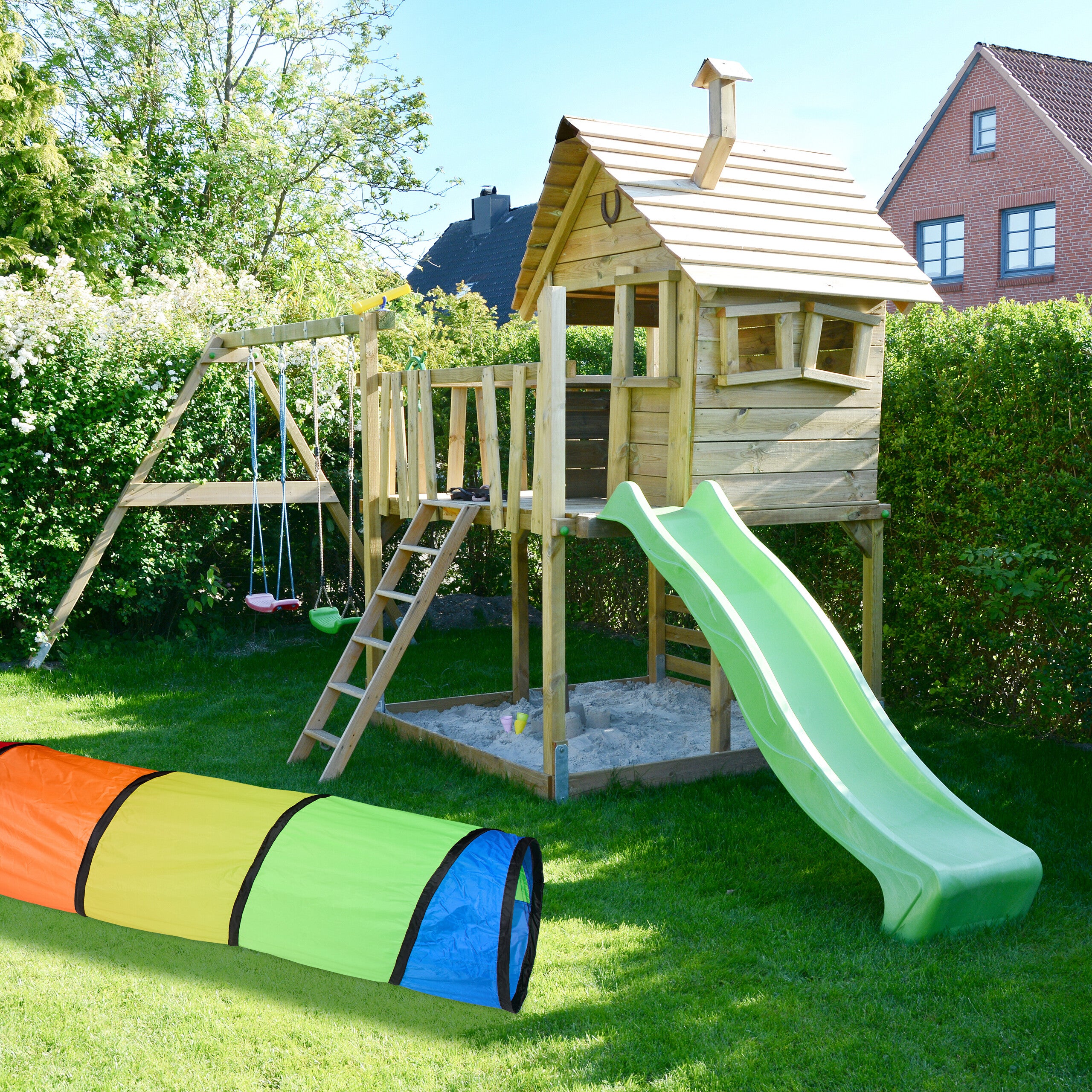 Relaxdays Tunnel da Gioco per Bambini, Tubo per Gattonare Bimbi