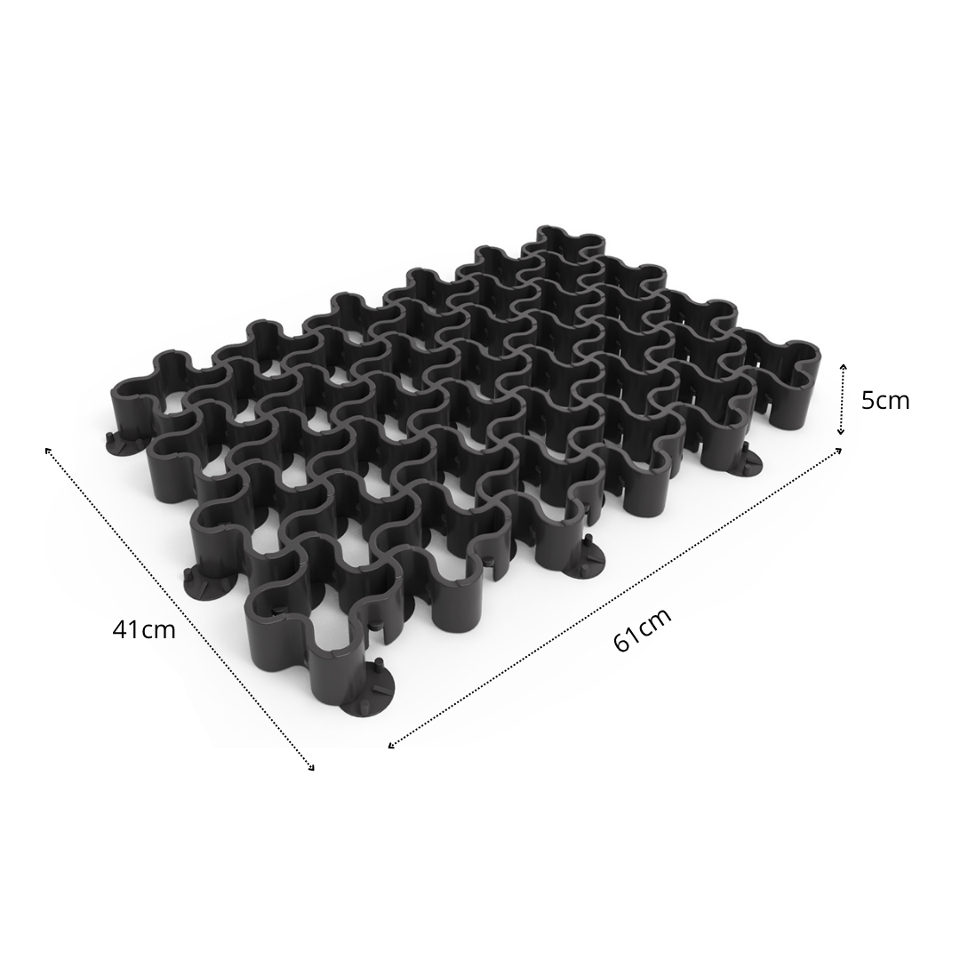 Placa estabilizadora EasyPave negra 58x40x5 cm pack 12 (2,95 m²) - 5