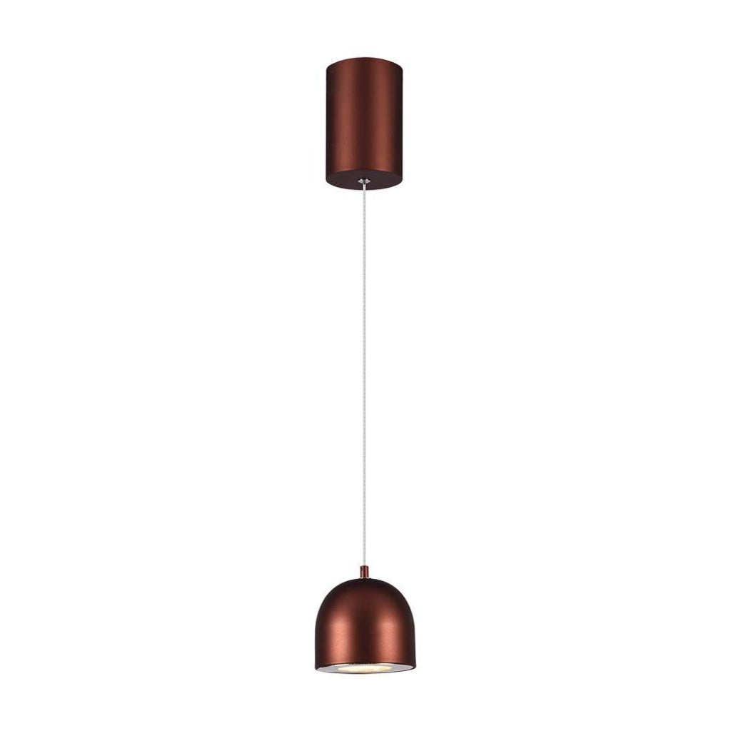 Żyrandol cylindryczny z metalowym kloszem LED 8,5 W, kolor miedziany, dotykowy, 10*16 cm, regulowany, 3000 K