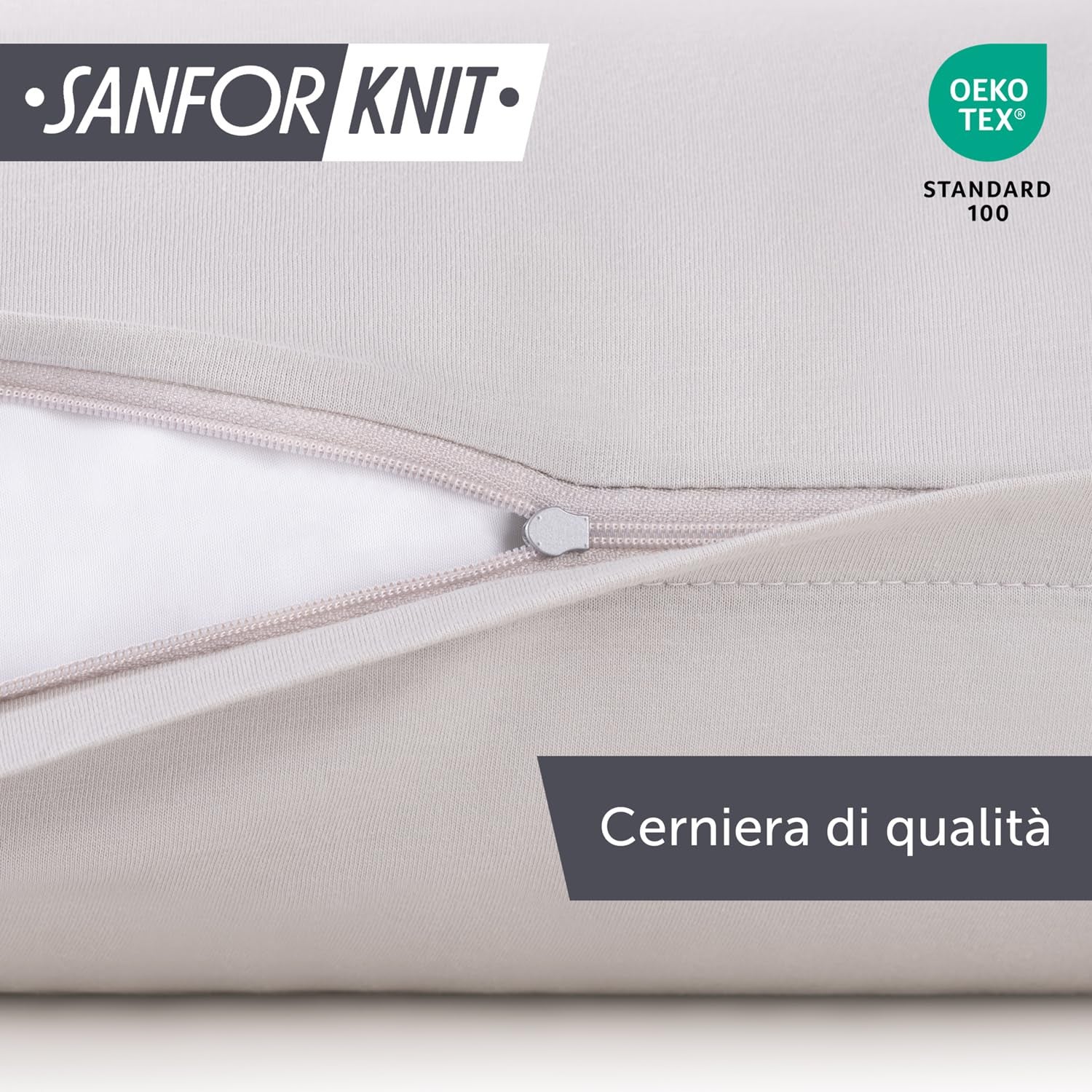 Vielit Federe Per Cuscino 60x80 Cm Set Da 2 - Antracite, Morbide In Microfibra, Cerniera, Certificato OEKO-TEX, Ipoallergeniche, Regalo - 2