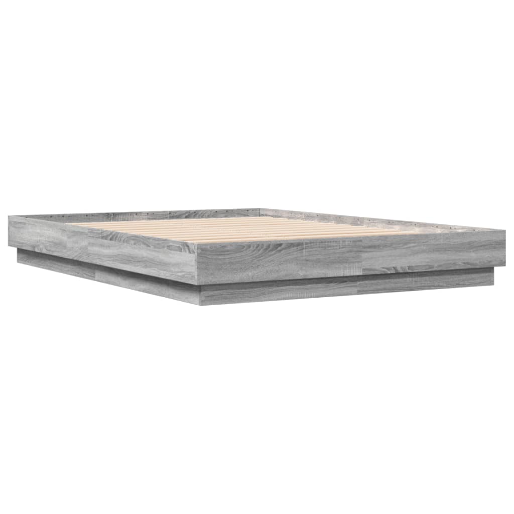 Cadre de lit sonoma gris 140x200 cm bois d'ingénierie - 6