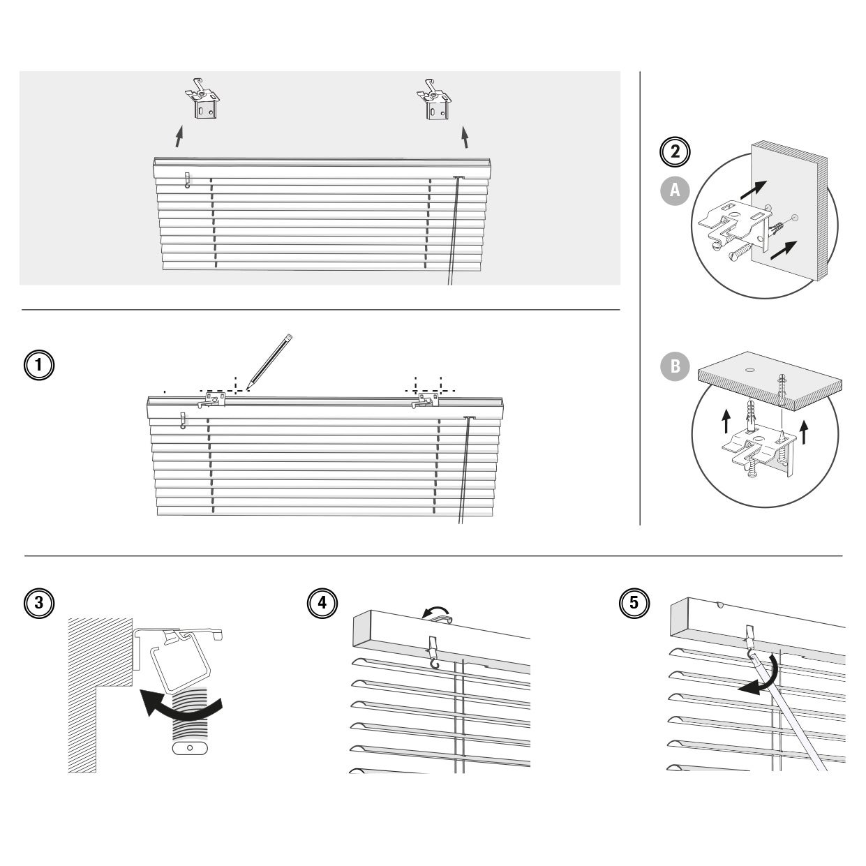 Estore veneziano de alumínio com cordão, cor branco, 150x250 cm - 6