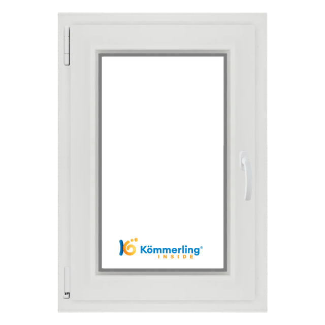 Ventana PVC 700x1000 oscilobatiente izquierda blanca