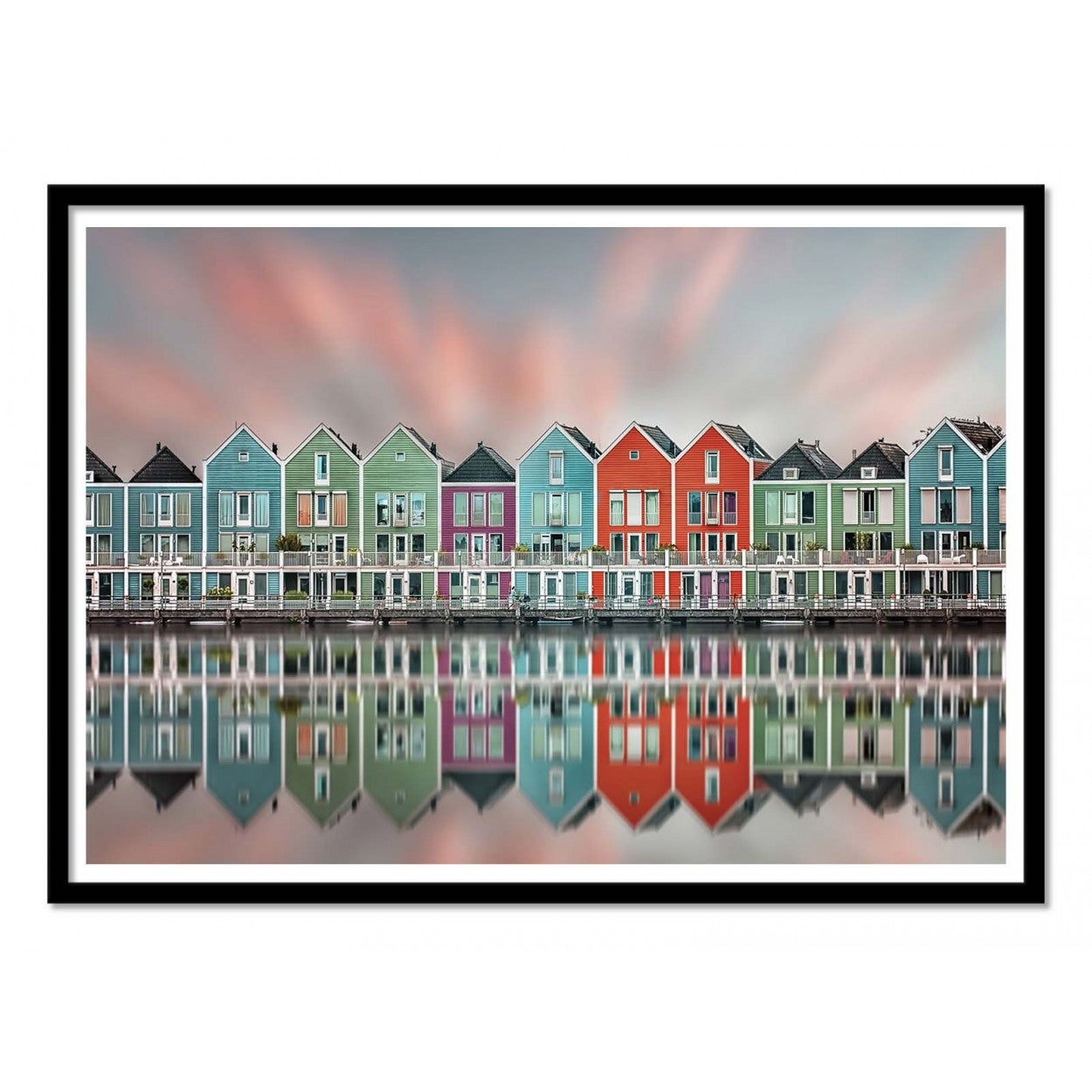 Art-poster - houten netherlands - manjik pictures - con marco negro 50 x 70 cm