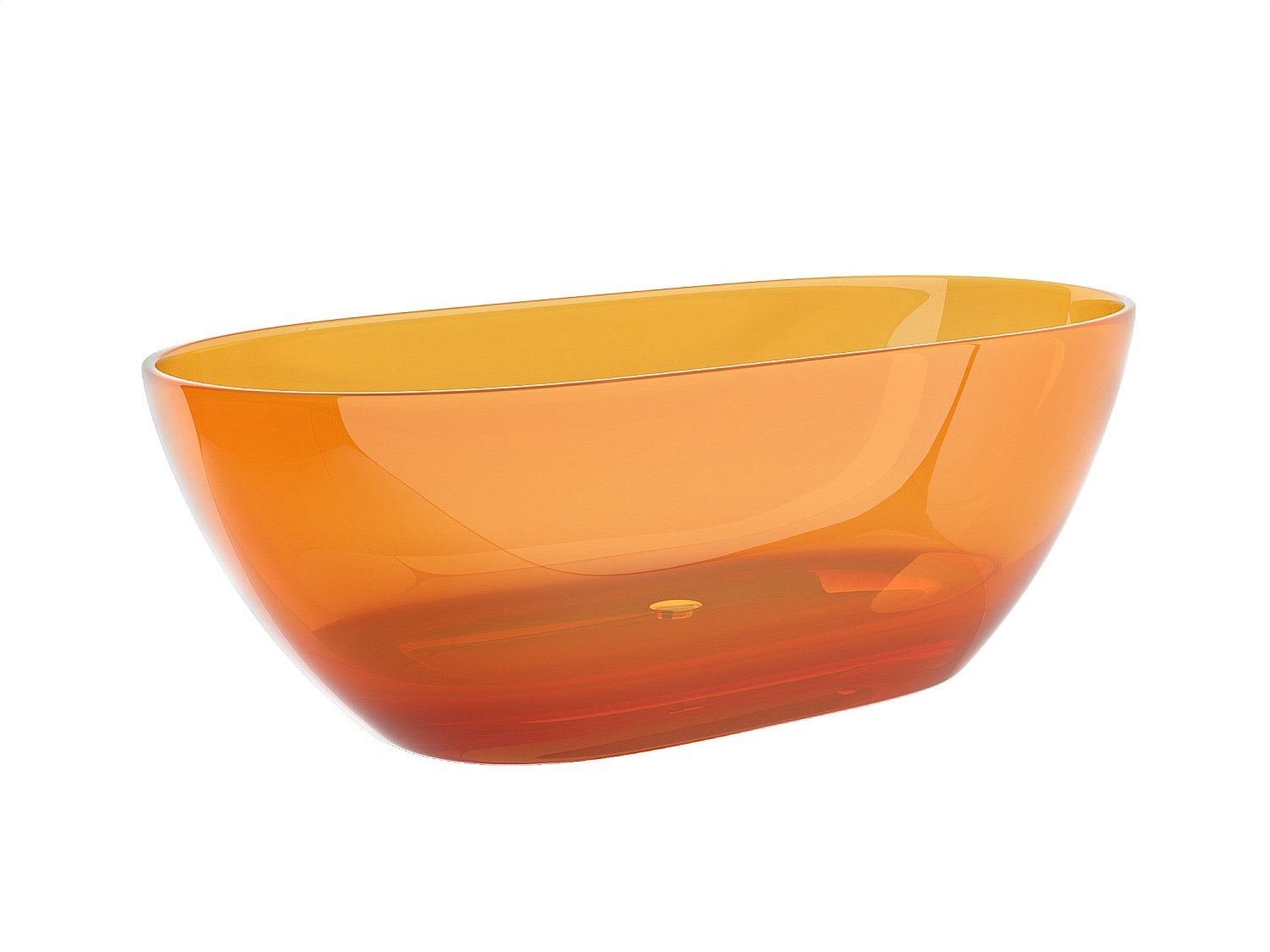 Baignoire îlot translucide - 160 x 72 x 56 cm - Résine - Orange - 292 L - SPAVO - 3