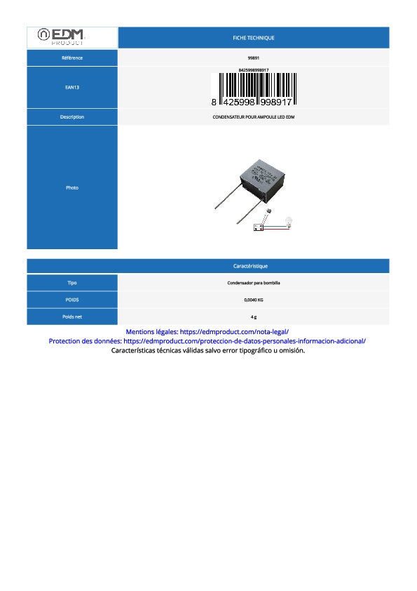Condensatore LED lampadina - 8