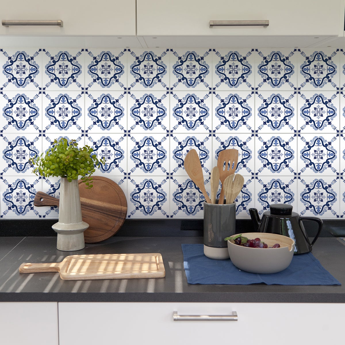 24 adesivi piastrelle di cemento azulejos Loicia - Sticker adesivo - adesivi murali - 24stickers15x15cm - 3