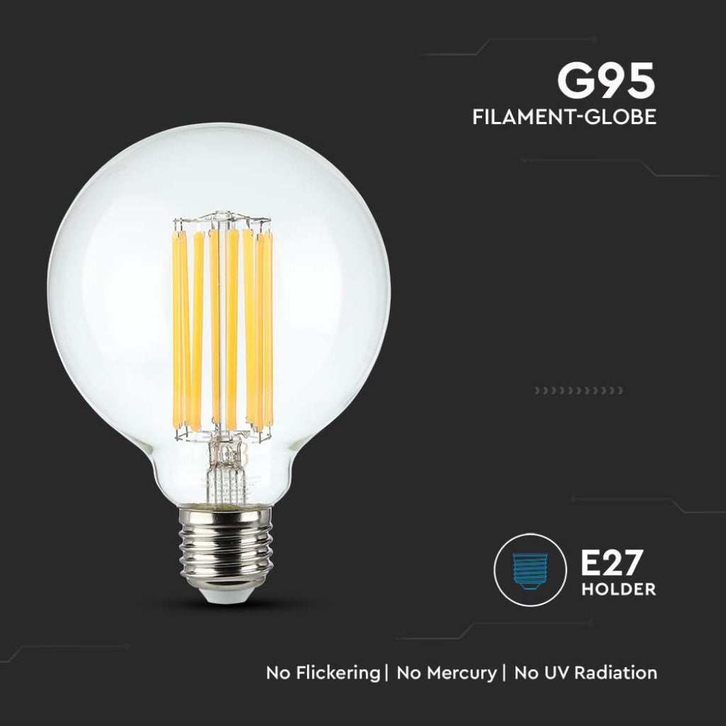Bombilla LED E27 6W G95 3000K - 5