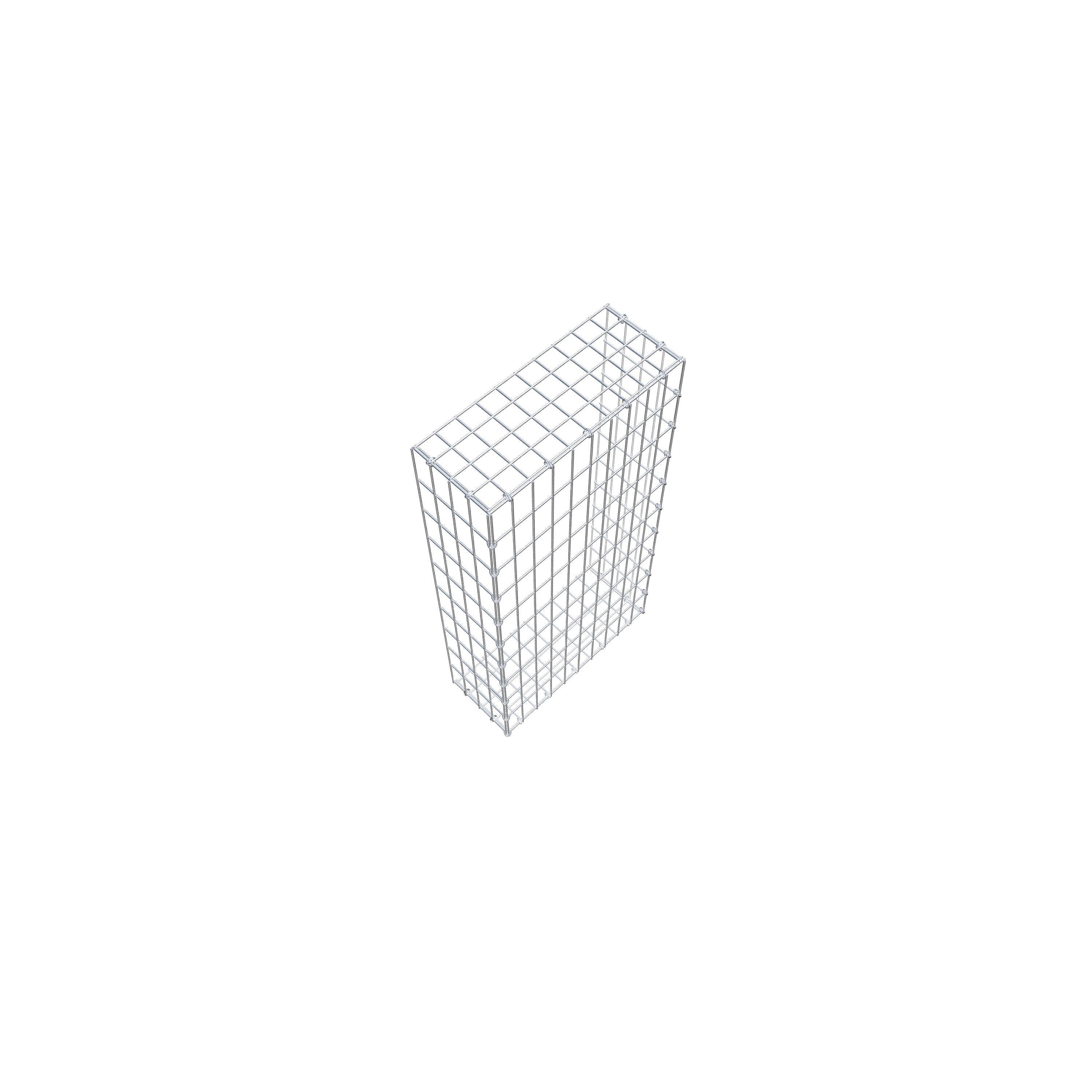 Gavión para alargar en acero galvanizado 100x20x50cm (LxAxP), malla 5 x 10cm, Anillo en C, sin rejilla frontal - 4