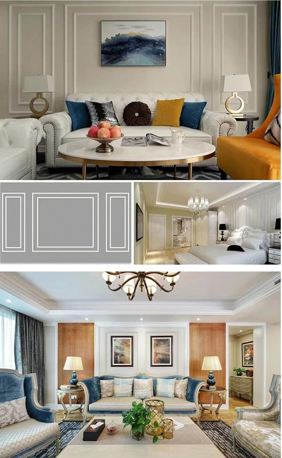 Fita decorativa de parede 3D autoadesiva e flexível, ideal para decoração de interiores do tipo 