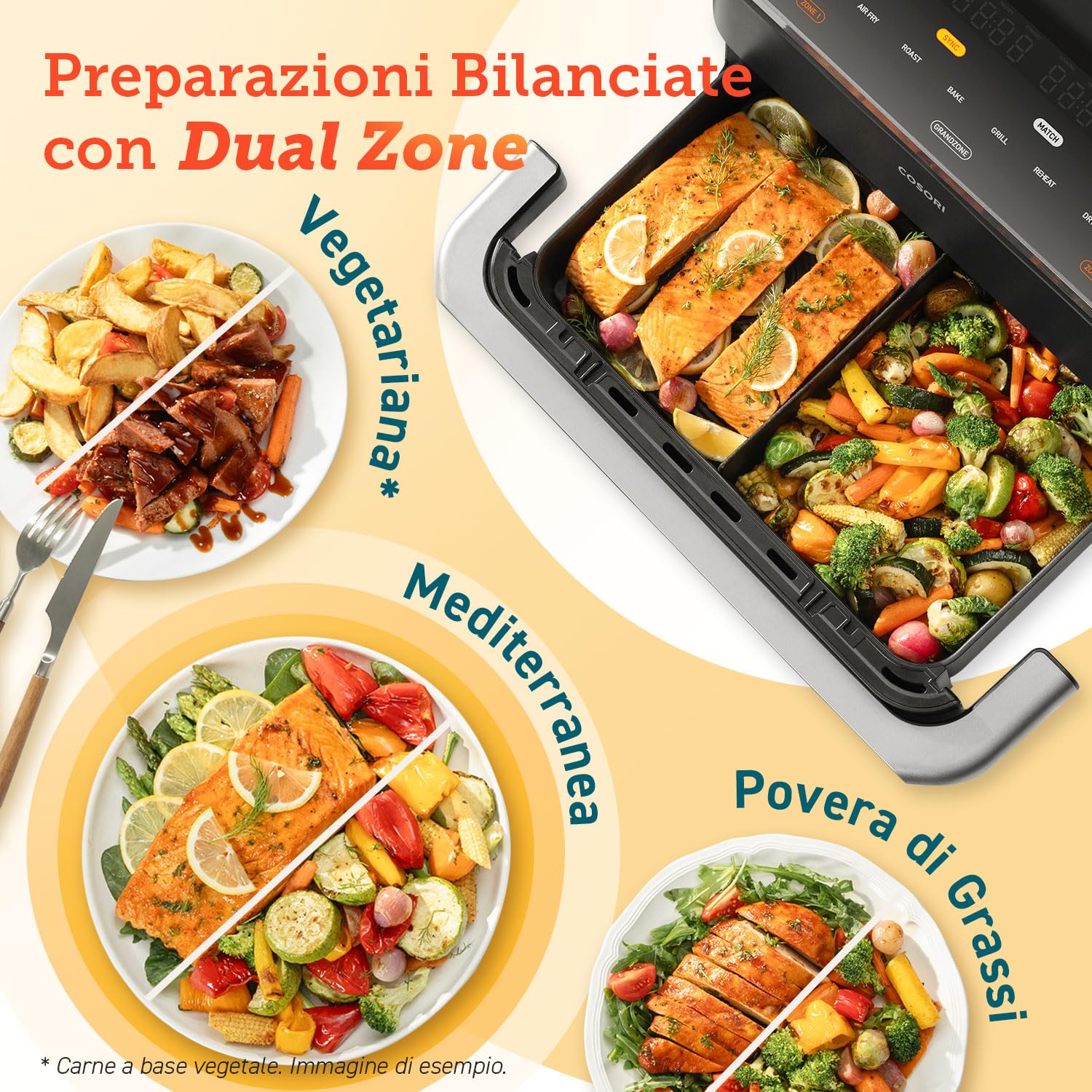 COSORI - Freidora de aire Dual Blaze Twinfry™ Chef Edition con capacidad 10L - 10