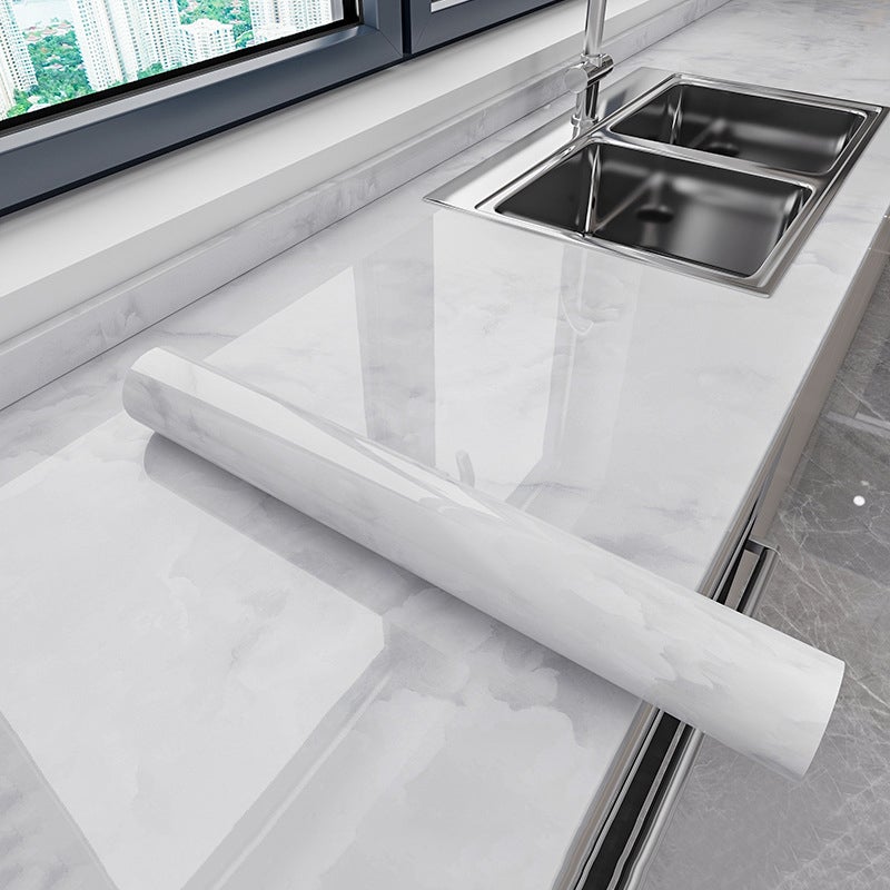 Livelynine Pellicola Adesiva Effetto Marmo Grigio 40 Cm X 5 M | Rimovibile Per Cucina, Mobili E Piani Di Lavoro