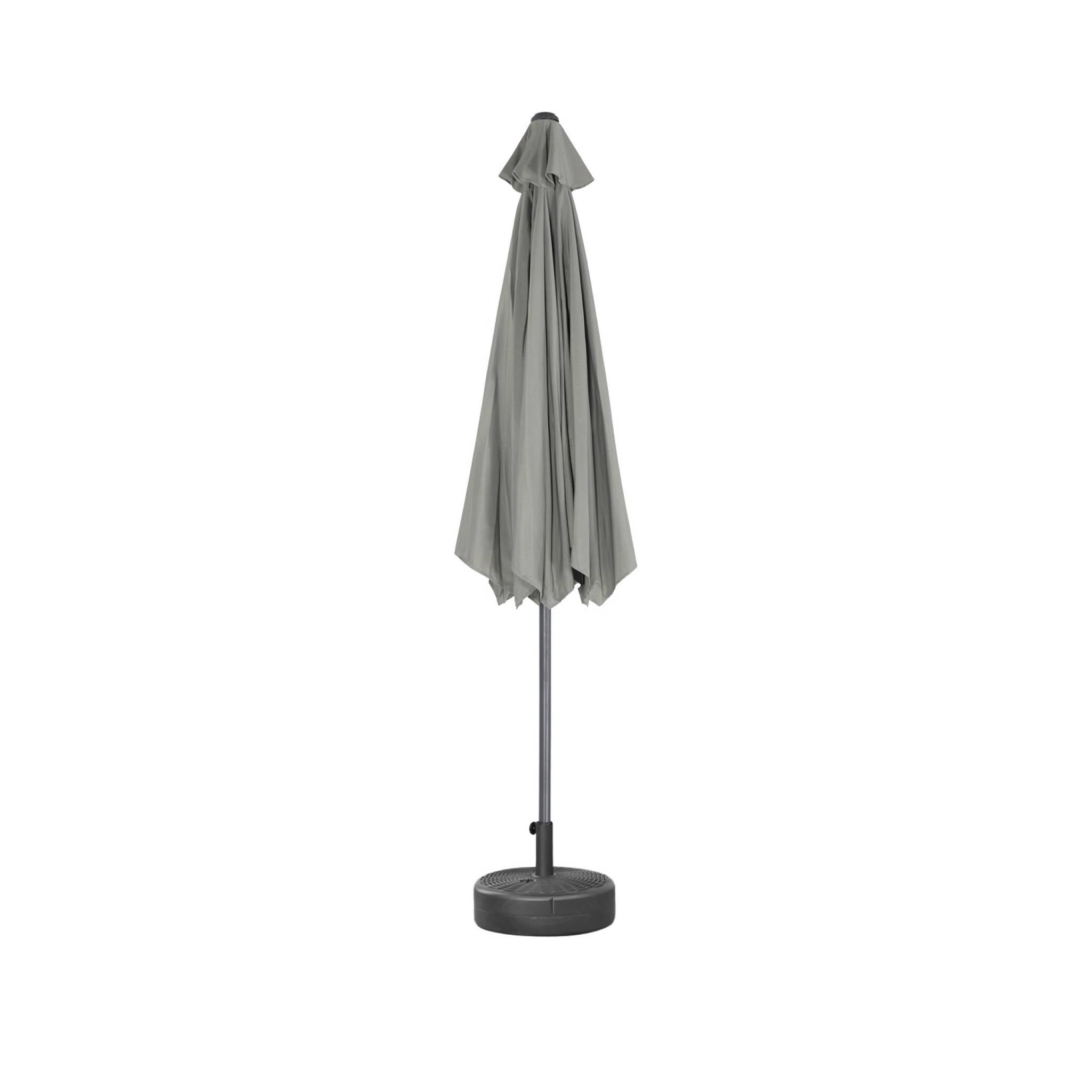 Parasol droit rond Ø300cm - Touquet Kaki - mât central en aluminium orientable et manivelle d'ouverture TOUQUET - 5