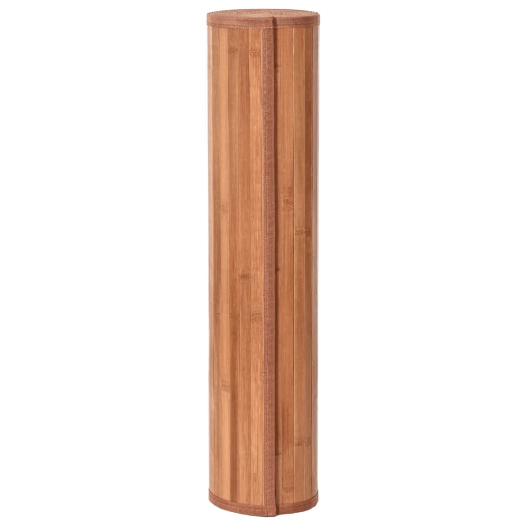 Tapis rectangulaire marron 60x300 bambou - 3