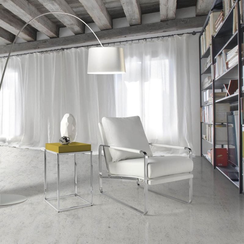 ANGEL CERDA Fauteuil en similicuir blanc - 4