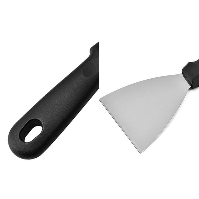 2 Raschietti Da Cucina In Acciaio Inox – Taglia Impasto, Pizza, Biscotti – 22x12 Cm – Con Scala Di Misura E Impugnatura Ergonomica