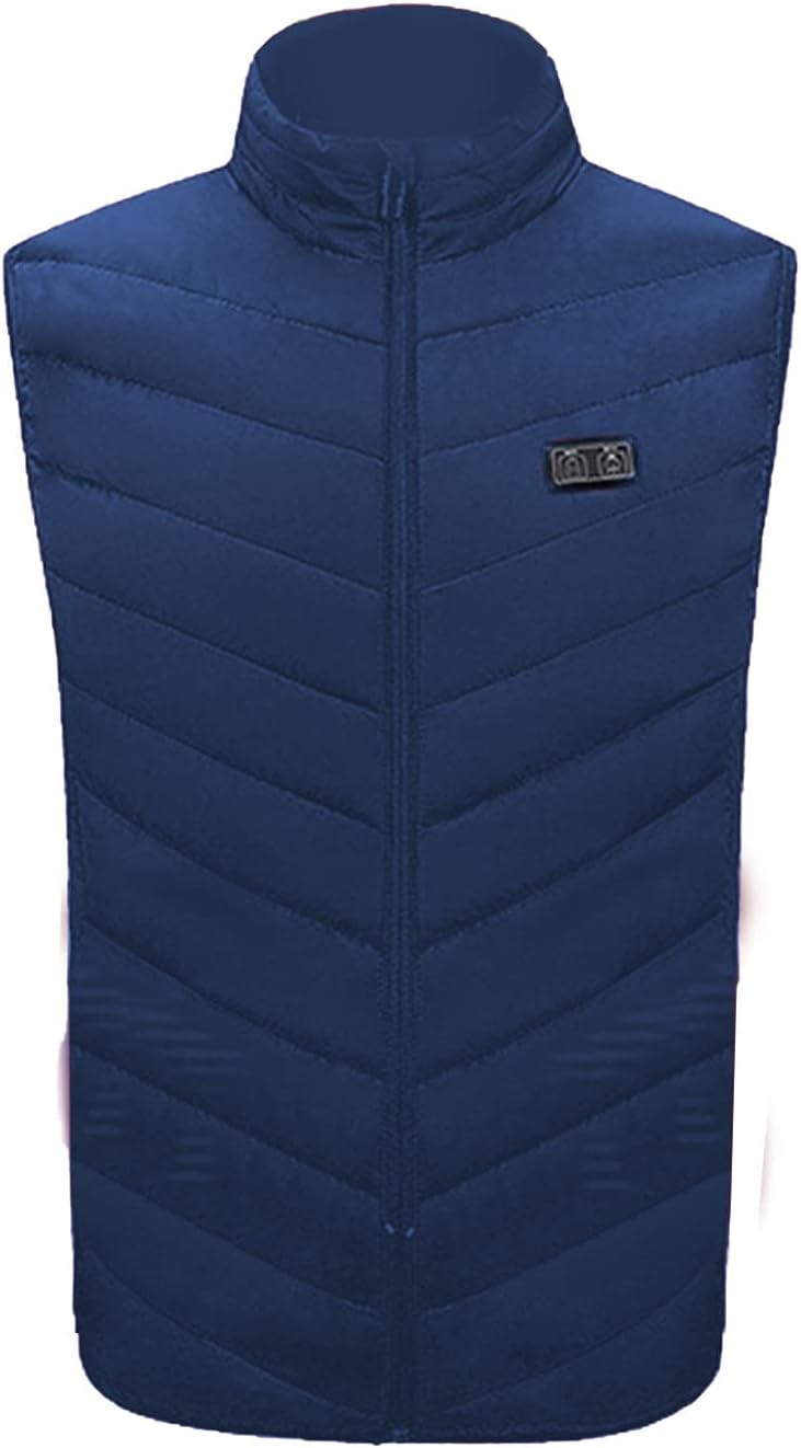 Gilet chauffant pour le corps, chauffage bleu à neuf zones à double contrôle, connectivité USB, pour hommes et femmes, XL - 2