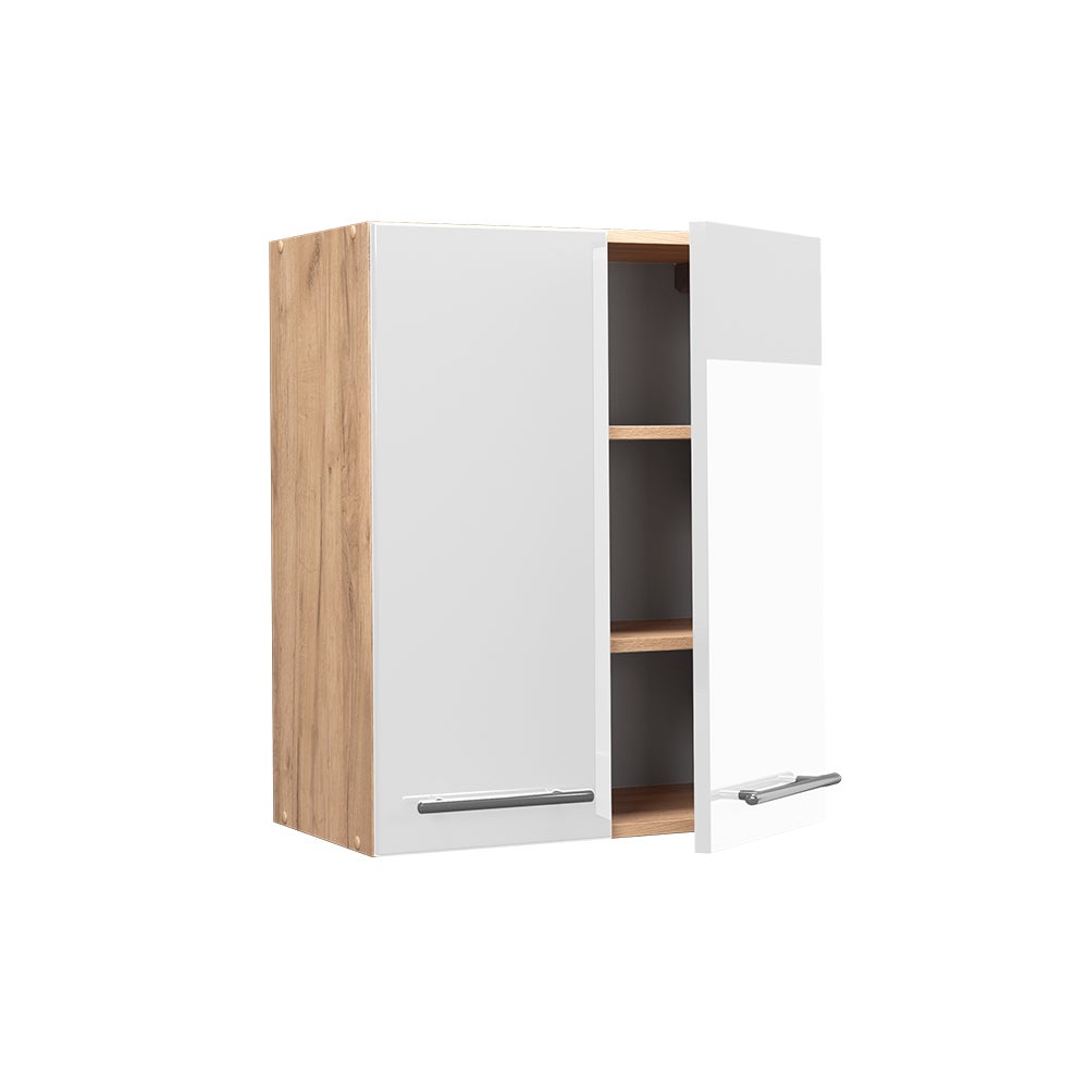 Vicco Elément haut de cuisine Fame-Line, Blanc Haute brillance, 60cm - 4