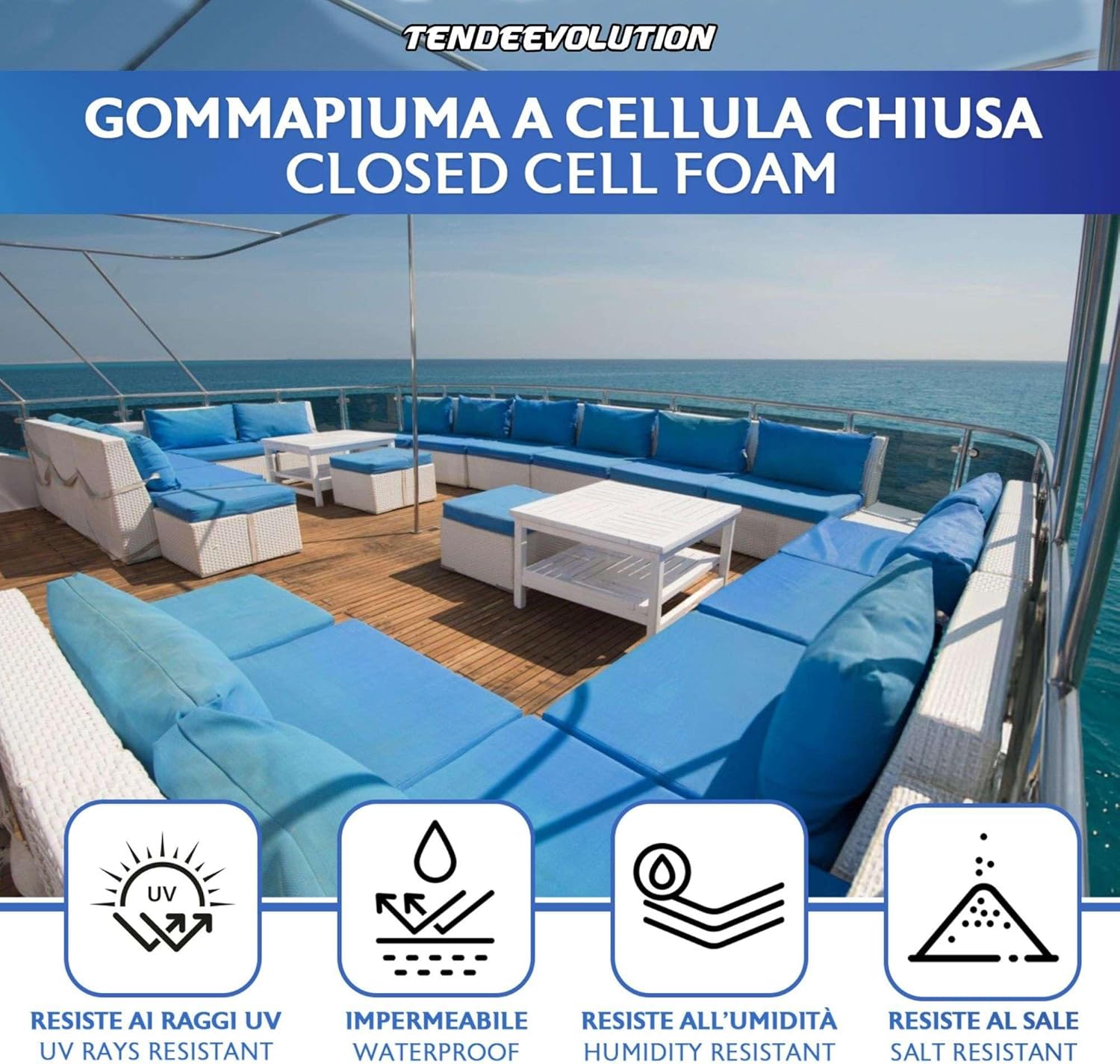 Borracha EVA, Espuma para Acolchoamento 200x100 cm, Densidade 30, Espessura 10 cm. Espuma de Célula Fechada, Náutica, Faça Você Mesmo e Acolchoamento - 3