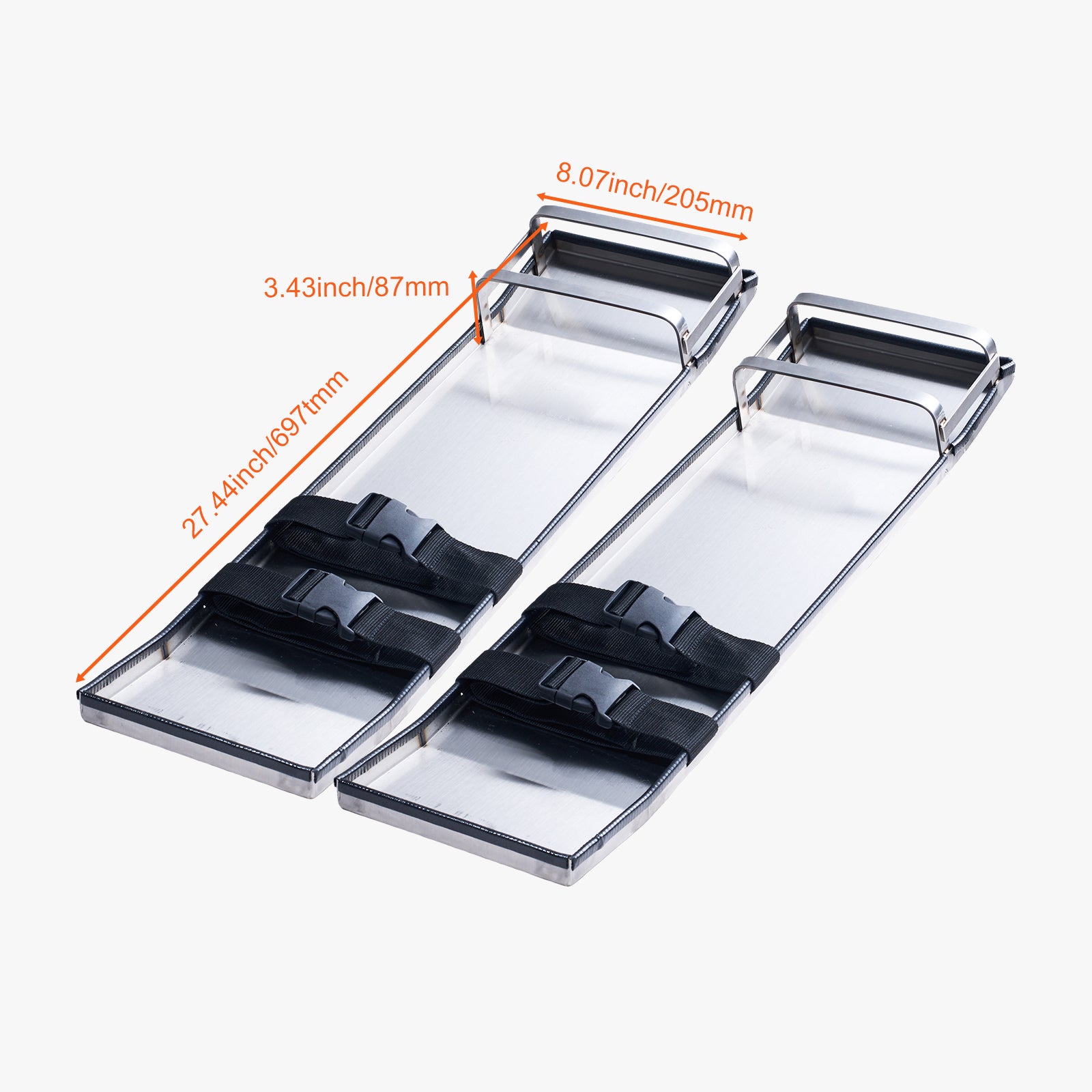 Planchers genou SucceBuy en inox pour béton 28'' x 8'', glissières pour travaux en béton, coussinets de genou avec sangles pour ciment et finition - 2