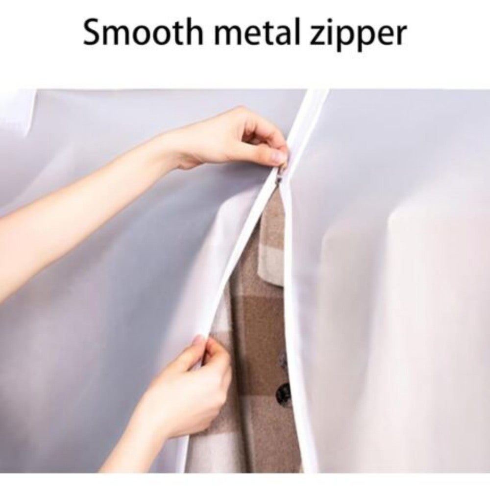 Copertura per armadio, telo protettivo, telo per appendiabiti, grande sacchetto antipolvere traslucido, copriabiti (100x50x150 cm) - 5