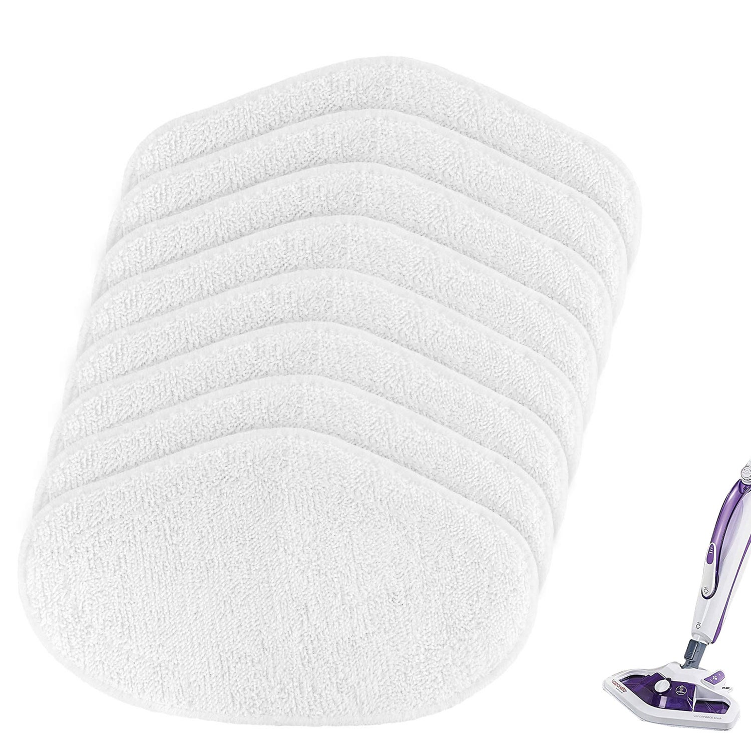 8-częściowy mop Polti Vaporetto Mop Polti Akcesoria, mop parowy wielokrotnego użytku z mikrofibry, biały, 32 x 18 cm
