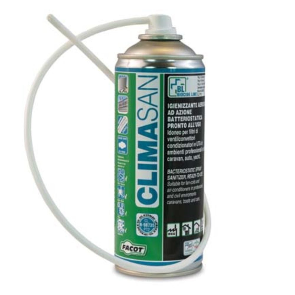 Solutie dezinfectanta pentru instalatie aer conditionat Facot Climasan, Spray 400 ml - CLISAN0400