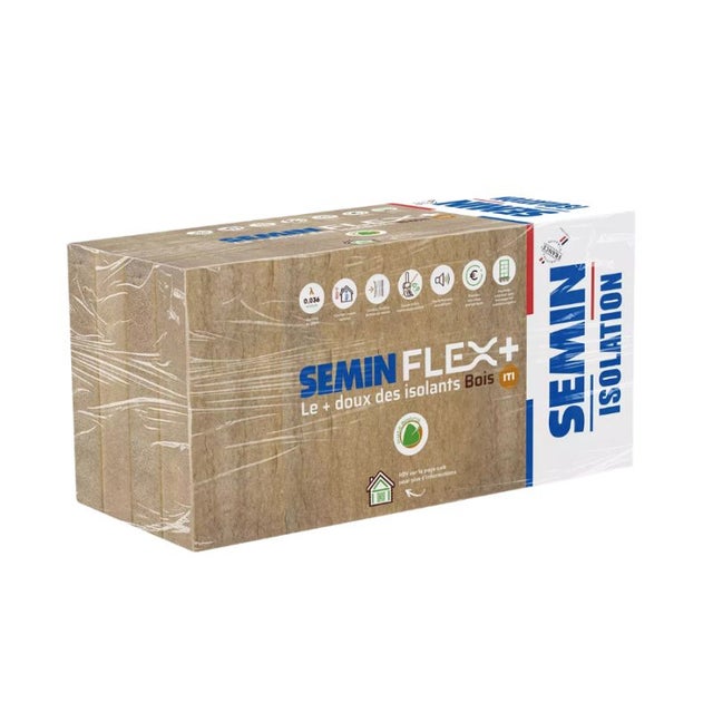 Panneaux de laine de bois DOUG Flex+ ACERMI 0,036 - Epaisseur 145 - Largeur (mm) 565 - Longueur (mm) 1220