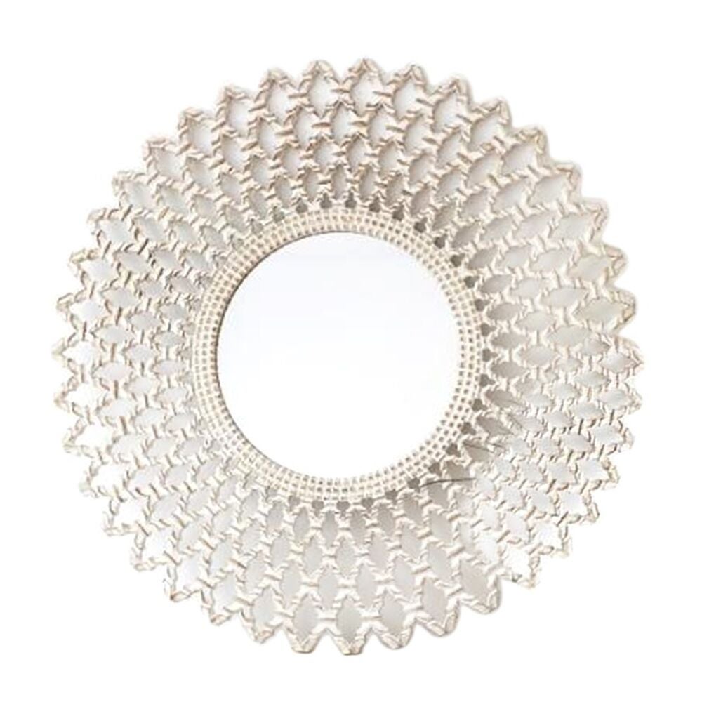 Espejo de pared dkd home decor cristal blanco madera mdf decapé (90 x 2,5 x 90 cm) - marca: dkd home decor - ean: 8424001993888