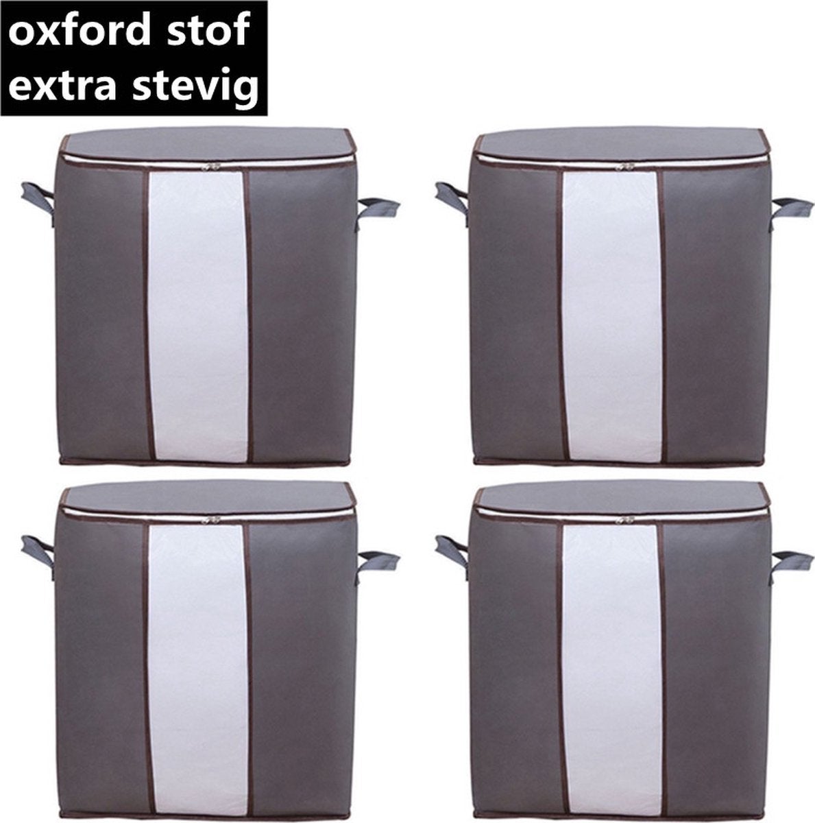 TDR, Geantă de depozitare pentru haine / pat / perne de grădină, pânză Oxford - gri, set de 2 bucăți (46 * 28 * 48 cm)