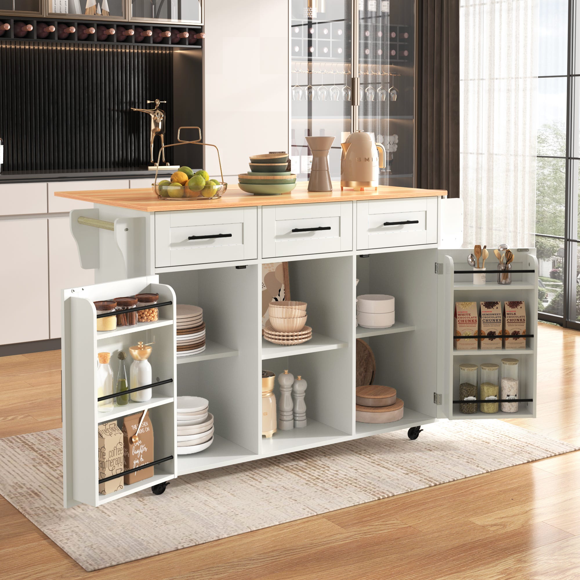 Credenza scandinava in teak anni '60 – Vetrina vintage con ante in Credenza scandinava in teak anni '60 – Vetrina vintage con ante in
