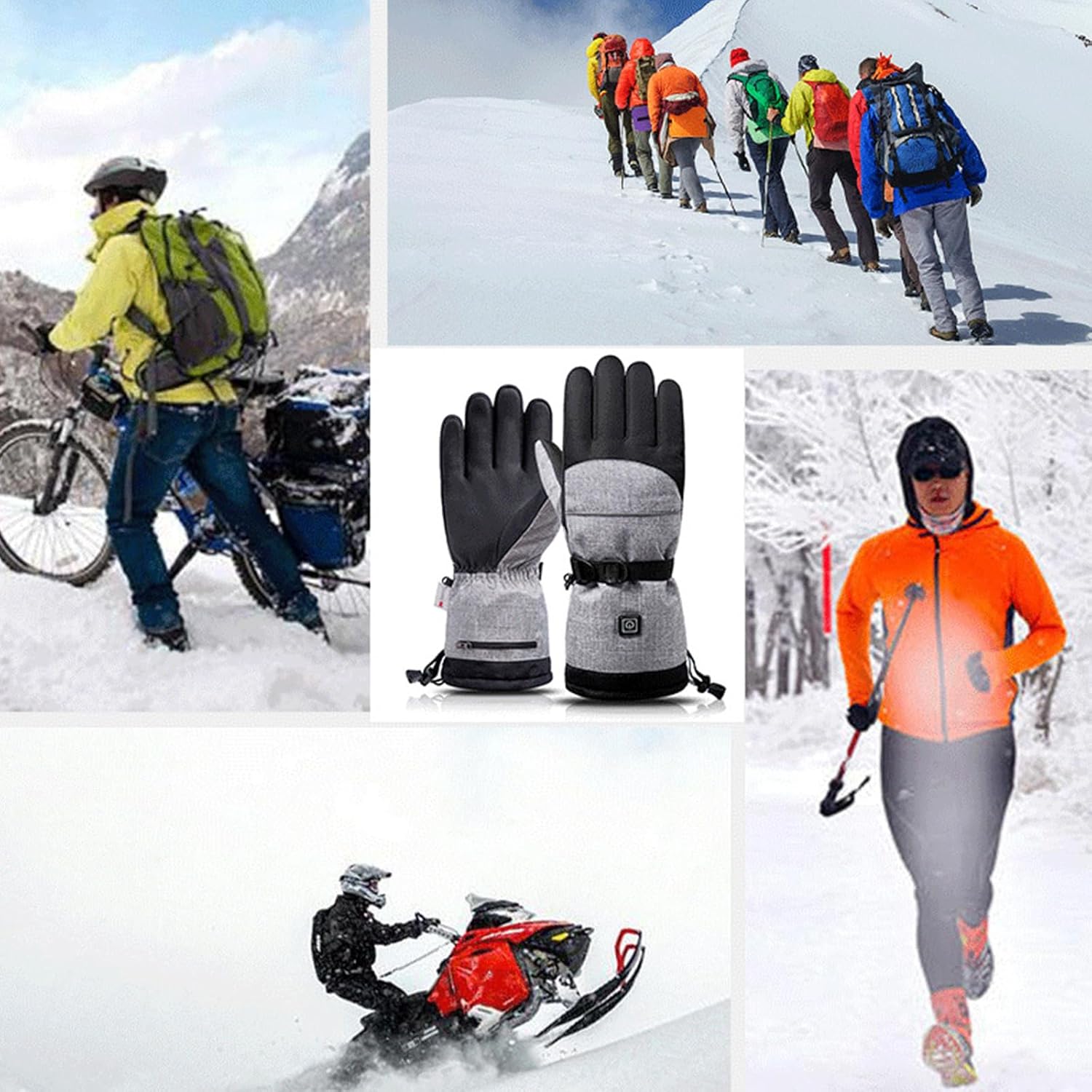 Gants chauffants électriques pour femmes et hommes, gants chauffants pour écran tactile, gants d'hiver pour le ski, le cyclisme, la chasse - 3