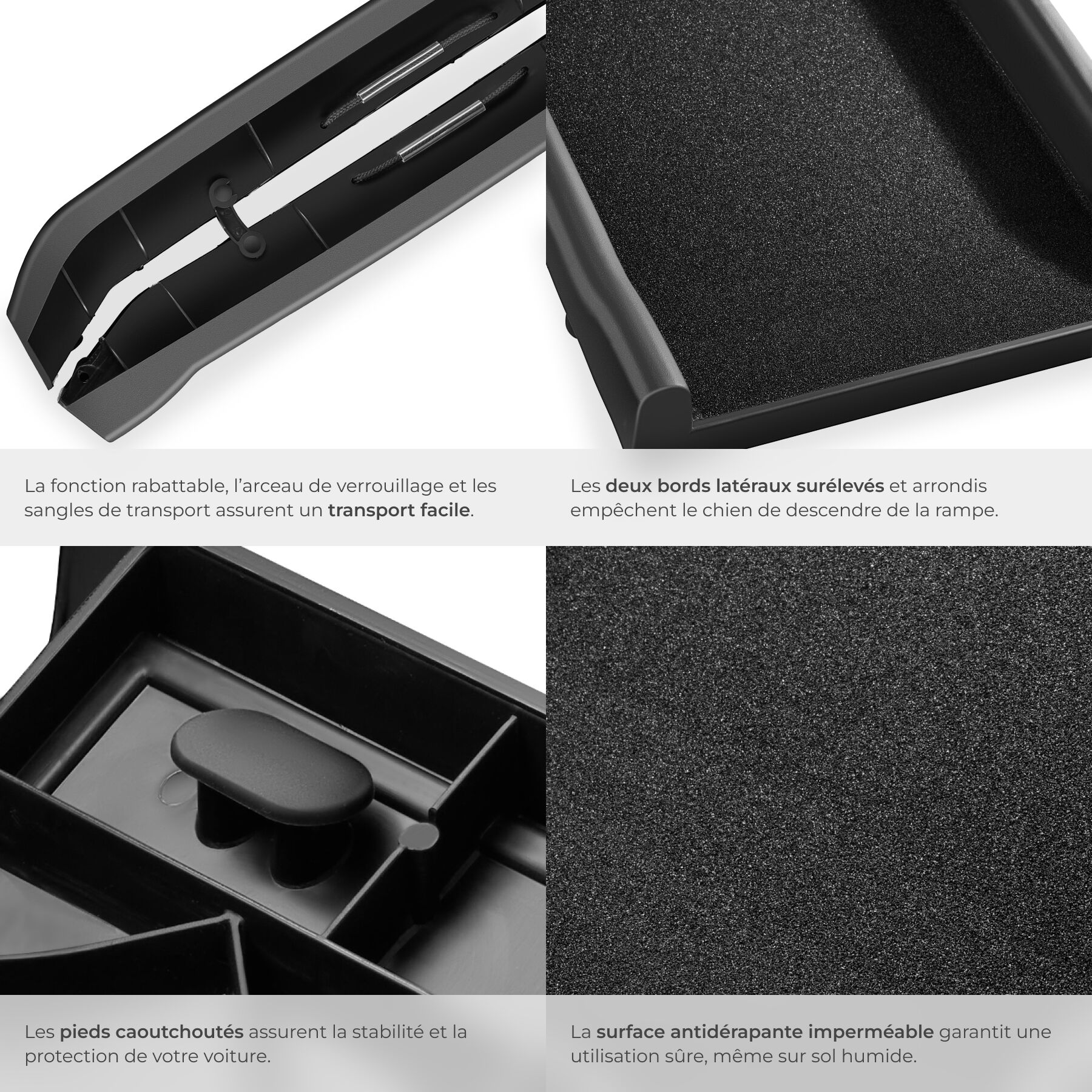 TECTAKE Rampa para perros plegable y antideslizante - 5