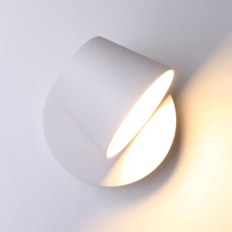 Applique Mural LED avec Projecteur Orientable 6W, 2700K Lumière Chaude de Lecture en Aluminium Blanc, Design Nordique Moderne - 3