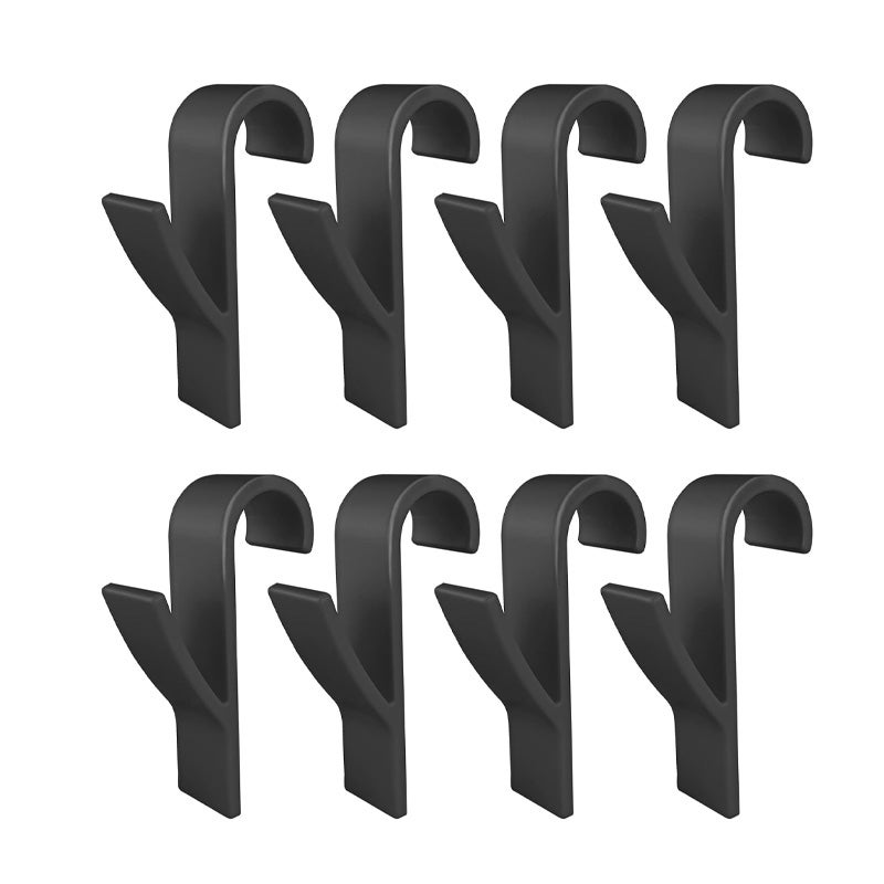 Haki na kaloryfery, wieszaki na ręczniki, wieszaki na ręczniki, 8 sztuk (czarne)