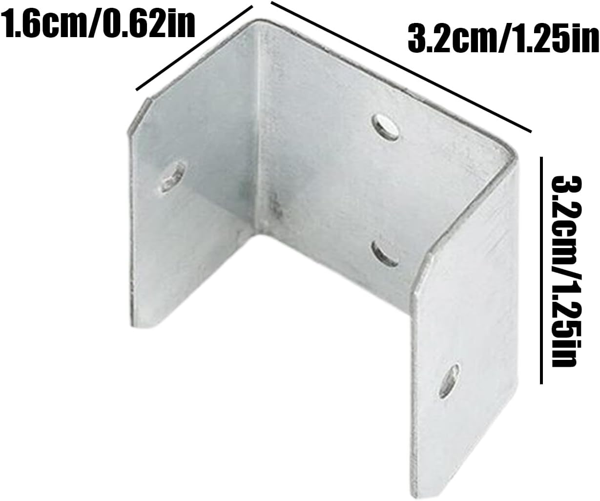 Fence Clamps, Metal U-Shape Bracket, Multi-Angle Mounting Support, Anti-Rust Fixing Clip, Sturdy Frame Fastener, Garden Building Projects, Woodwo - 2