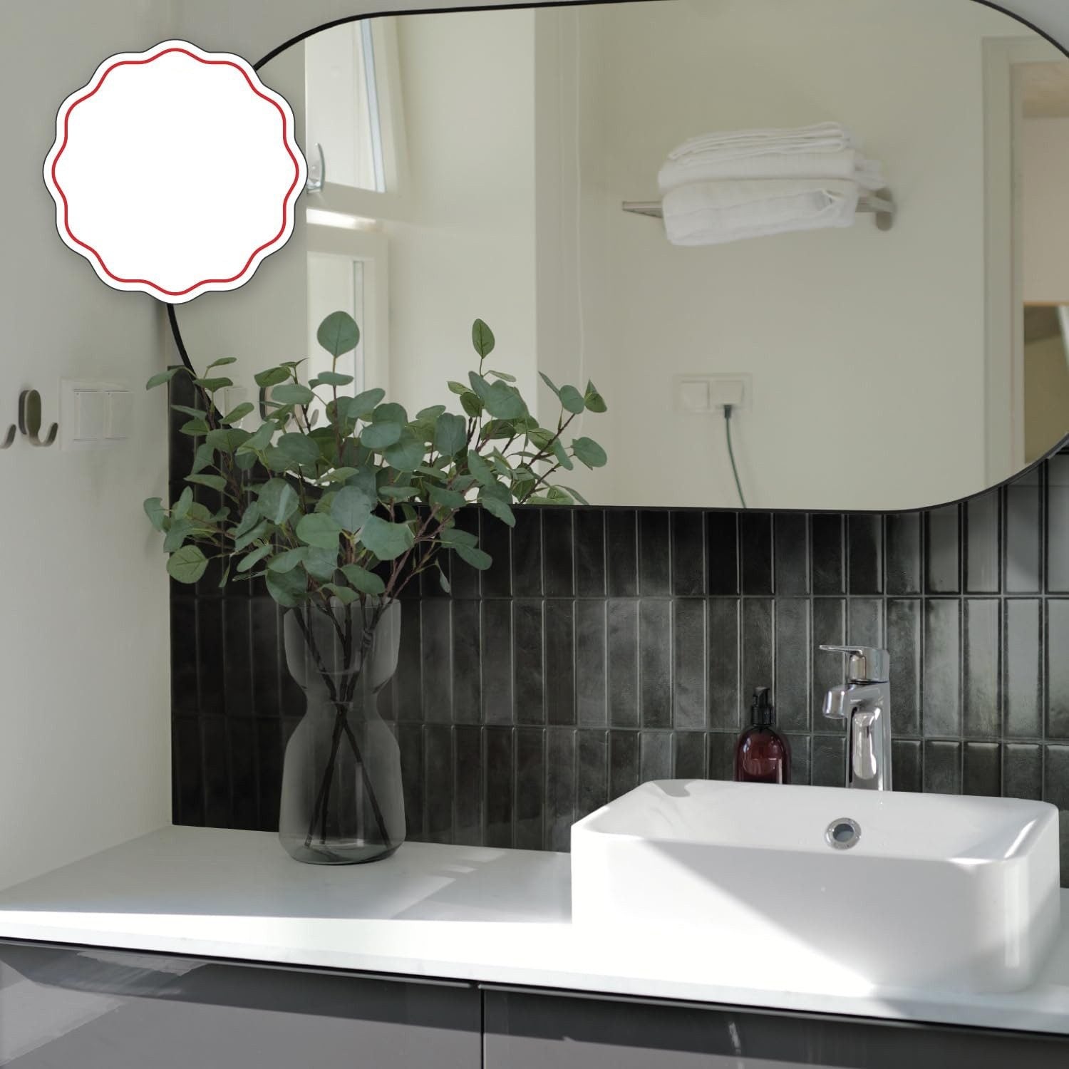 Lot de 10 crédences adhésives pour cuisine, salle de bain, carrelage mural, Noir - 5