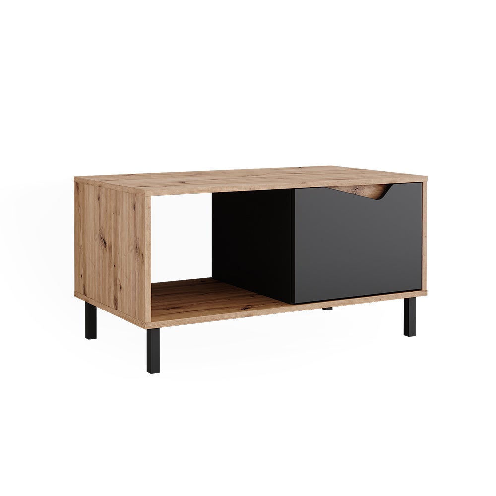 Vicco Stolik kawowy Marelle, Antracyt/Artisan, 90 x 50 cm z 1 drzwiami
