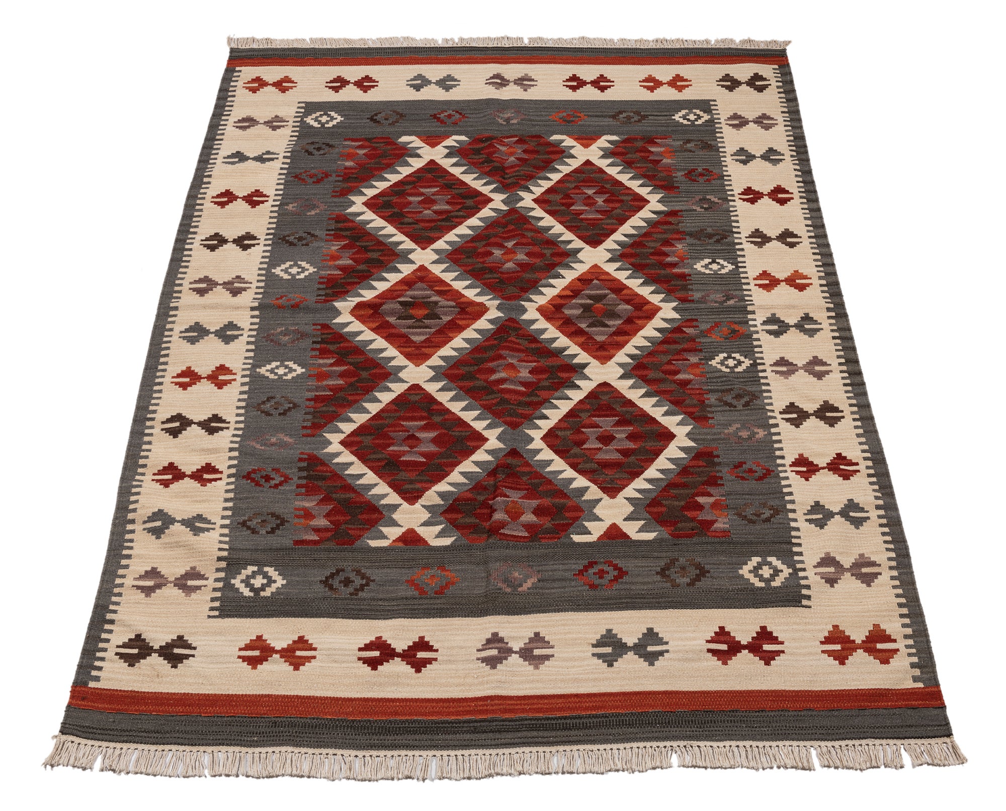 Nuevo diseño original auténtico a mano hecha kilim india 230x160 cm